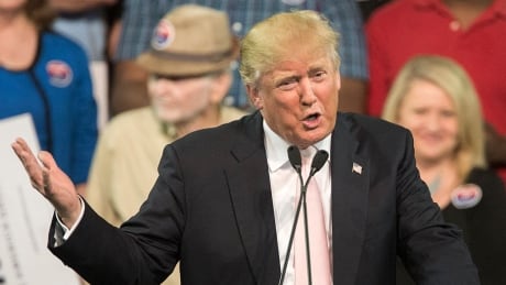 VALDOSTA, GA - FEBRUARY 29: Republican presidential candidate Donald Trump speaks to supporters during a rally at Valdosta State University February 29, 2016 in Valdosta, Georgia. On the eve of the Super Tuesday primaries, Trump is enjoying his best national polling numbers of the election cycle, increasing his lead over rivals Sens. Marco Rubio (R-FL) and Ted Cruz (R-TX). (Photo by Mark Wallheiser/Getty Images)
