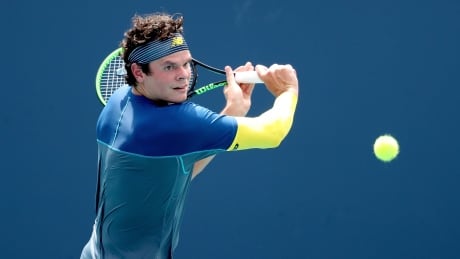 Milos Raonic of Thornhill, Ont., fell to Hubert Hurkacz of Poland at the Miami Open on Tuesday.